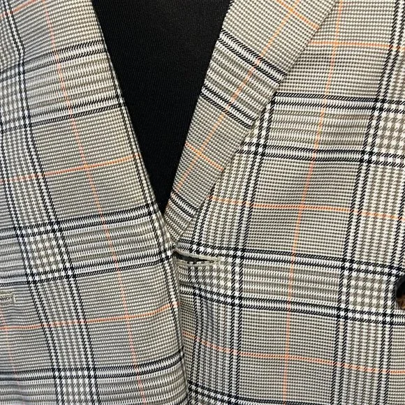 #69 NWT SPARKZ COPENHAGEN Plaid Double Breasted Blazer Lined XS S M Casual - Picture 9 of 10